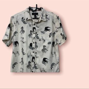 Men’s Elephant Tiger Zebra All Over Print